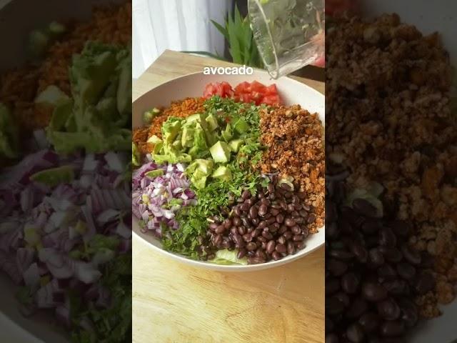 Vegan Burrito Bowl  #recipe #cooking #cookingchannel #vegan #healthyrecipe