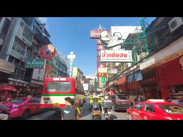 Panoramic scooter ride to Bangkok Grand Palace passing through Chinatown