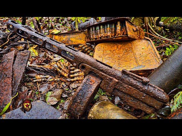 НЕВЕРОЯТНОЕ КОЛИЧЕСТВО НАХОДОК В ЛЕСУ / A LOT OF WWII RELICS IN THE OLD FOREST