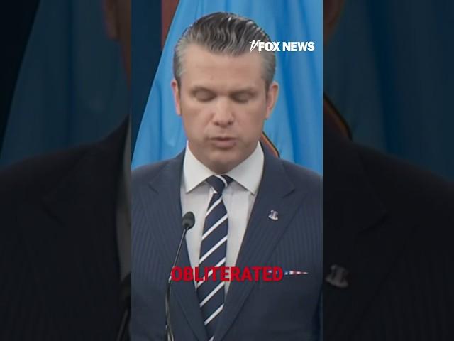 Hegseth: Because of Trump, Iran's nuclear ambitions have been 'obliterated' #shorts #trump #iran #us