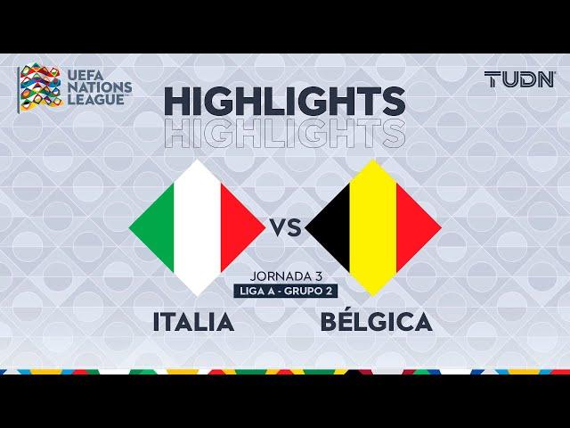 HIGHLIGHTS - Italia vs Bélgica | UEFA Nations League 2024 | TUDN