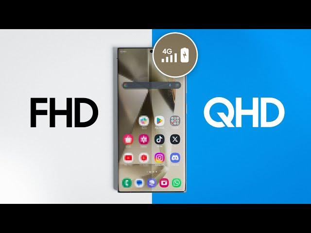 QHD vs FHD Samsung Galaxy S24 Ultra vs iPhone 15 Pro Max vs Pixel 8 Pro EXTREME Battery Drain Test