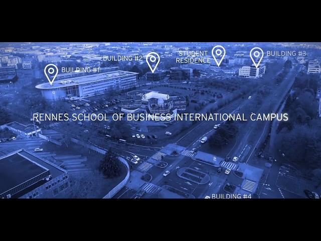 Rennes School of Business International Campus filmed by a drone