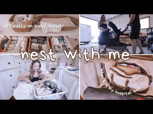 Extreme nesting vlog | prep for baby + what's in my hospital bag!