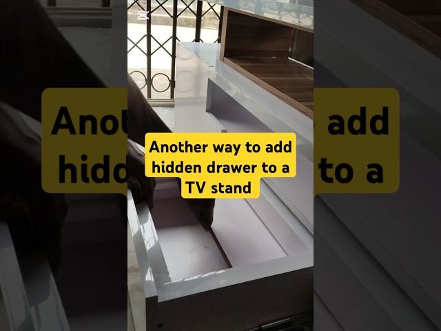 How to add a hidden drawer to TV stand #tvstand #hiddendetails