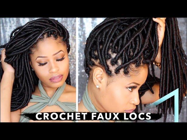 How To  CROCHET FAUX LOCS  (NO cornrows, NO wrapping, free-parting!)