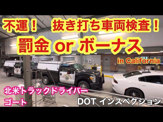 抜き打ち車両検査！　罰金orボーナス！　カリフォルニア配達 北米トラックドライバー(ゴート)