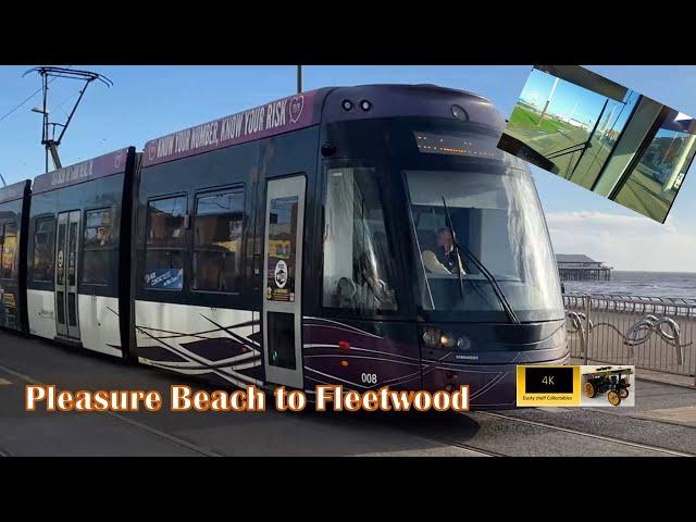 Blackpool Tram cab ride POV. A ride From Pleasure Beach to Fleetwood.