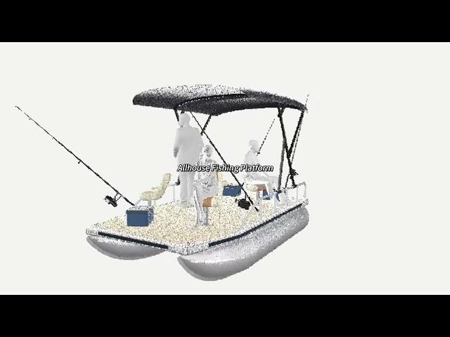 Allhouse new aluminum pontoon fishing platform