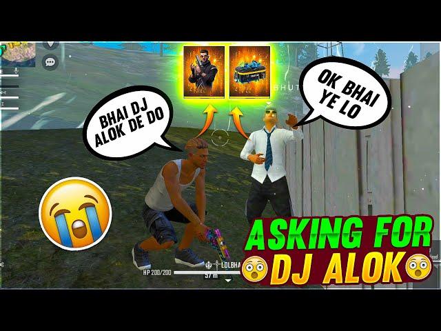 Asking For Dj Alok From Random Players | Emotional moment | I Gave Him Dj Alok - Garena Free Fire