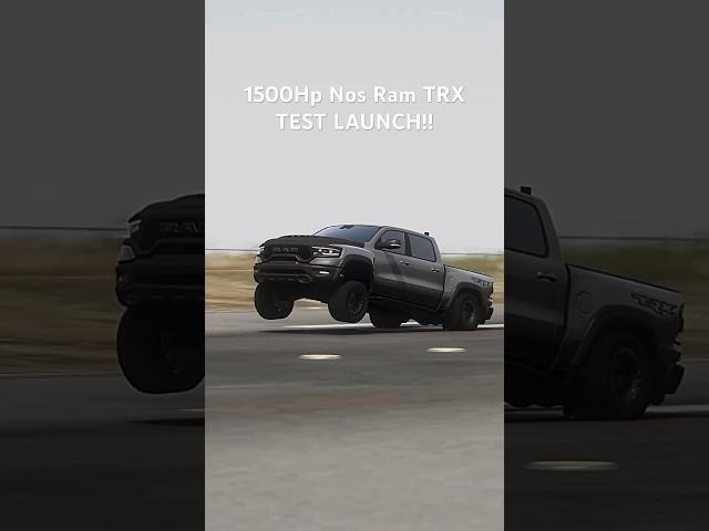 1500Hp Ram TRX Nos WHEELIE LAUNCH!! #trx #ram #srt #srt8 #trackhawk #dodge #1000hp #hellcat #fastcar