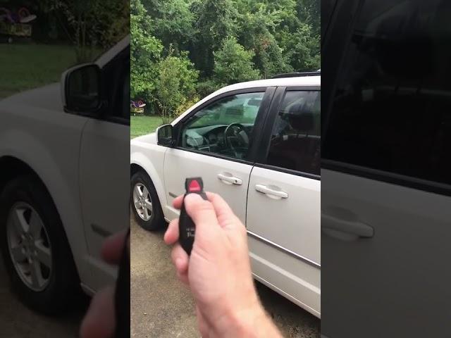 Dodge caravan window roll down trick with key fob