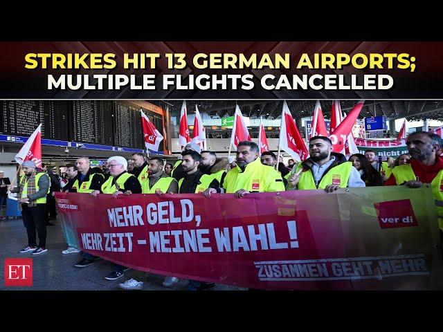 Massive airport strikes hit Germany as workers walk out over pay, hundreds of flights cancelled