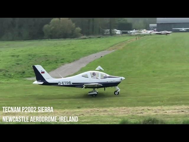 Tecnam P2002 Sierra side-slip landing & go around on a Grass Airstrip in Ireland