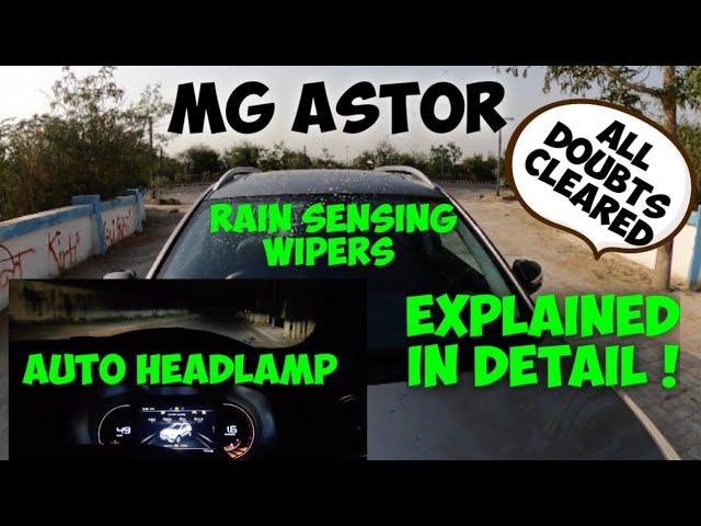 MG Astor Rain Sensing Wipers , MG ASTOR Auto Headlamp and Levers Explained in Detail - #MustWatch