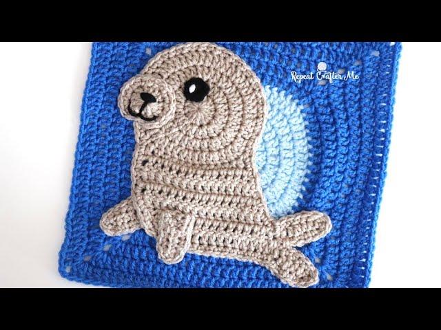 Crochet Seal - Under the Sea CAL Square 12