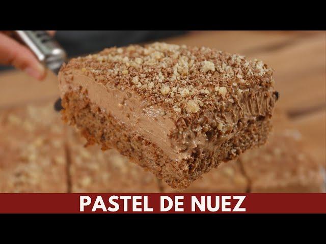 Pastel de nuez, el pastel con crema pastelera que debes probar, fácil y riquísimo