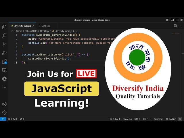 Live JavaScript Tutorials for Beginners in Marathi