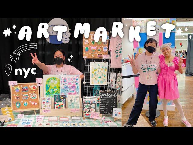 I Flew to NYC for a Huge Art Market  (prep, set up, tips)  ART MARKET VLOG