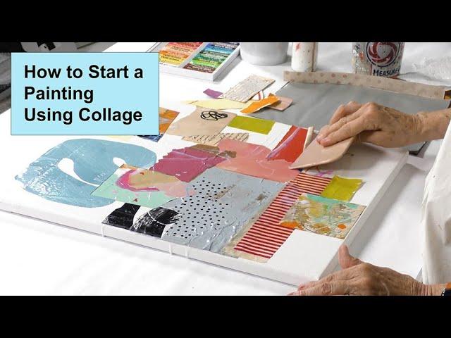 How to Start an Abstract Painting Using Collage / Art with Adele