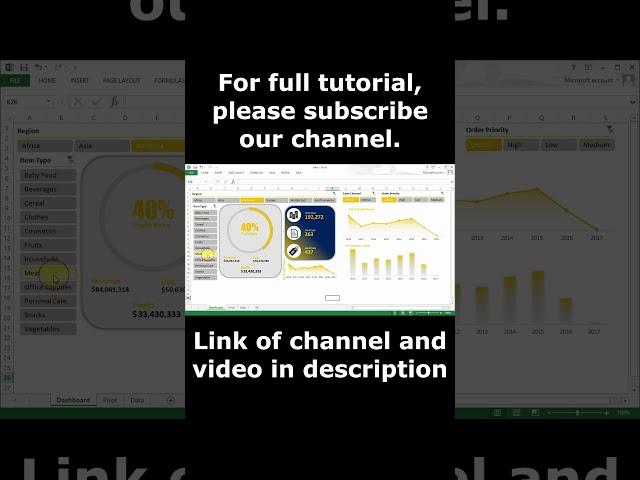 Dynamic Sales Cost and Profit Dashboard in Excel   Short