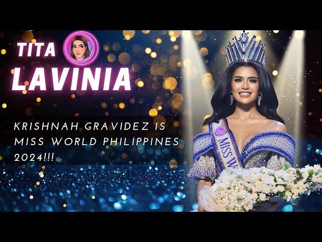 KRISHNAH GRAVIDEZ IS MISS WORLD PHILIPPINES 2024!!!