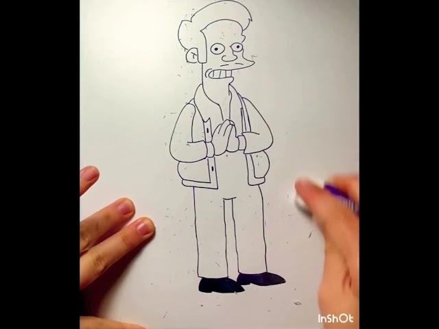 Apu #apu #simpsons #viral #art #drawing #easy #cartoon #shorts #homer #bart #color #lisa