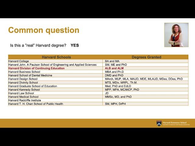 Harvard Extension School's Virtual Open House: Real Harvard Degree