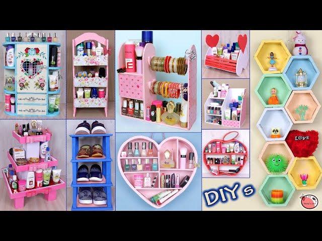 10 DIY's Room Organizer Idea || Cardboard Crafts !!! DIY Projects