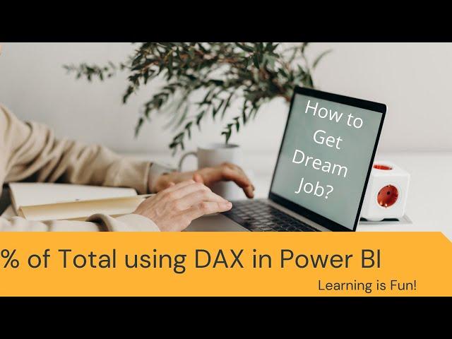 % of Total using DAX Functions in Power BI | Learn Power BI