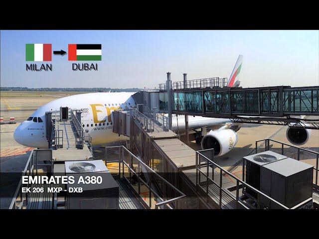 TRIP REPORT | Emirates A380 | Milan MXP  Dubai DXB | Economy Class