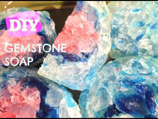 EASY DIY GEMSTONE SOAP MAKING-MELT AND POUR SOAP-BATHROOM DECORATION-GIFT SOAP-GUEST SOAP-PART.4