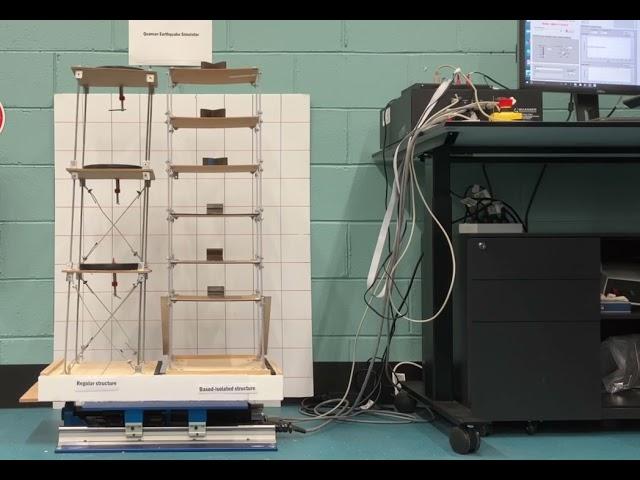 Shake table test of a base-isolated structure