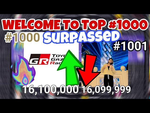 TOYOTA ENTERS THE TOP #1000 🟣!! 16M!!