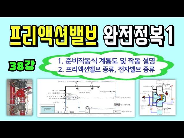 38강) 프리액션밸브 완전정복1/ 준비작동식스프링클러설비의 계통도, 작동 설명, 헤드의 종류에 따른 설비의 구분, 솔레노이드밸브의 종류, 프리액션밸브의 종류 및 프리액션밸브 변천사