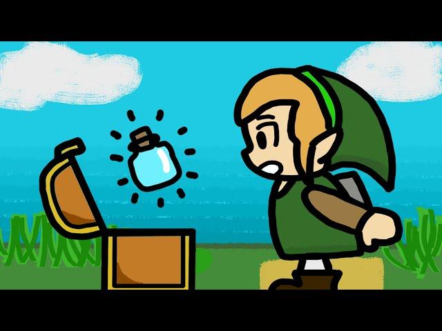 Finding a bottle in Zelda be like: