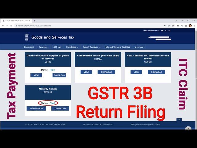 GSTR 3B Return Filing kaise kare | How to File GSTR 3B | GST Tax Online kaise pay kare |