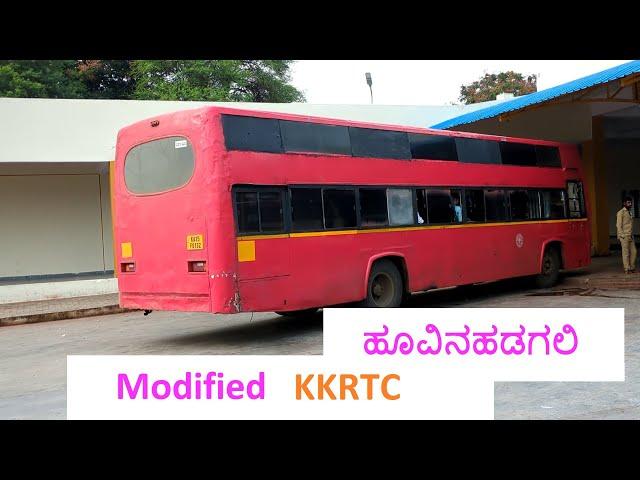 Modified KKRTC Bus - Hoovina Hadagali to Harapanahalli Journey