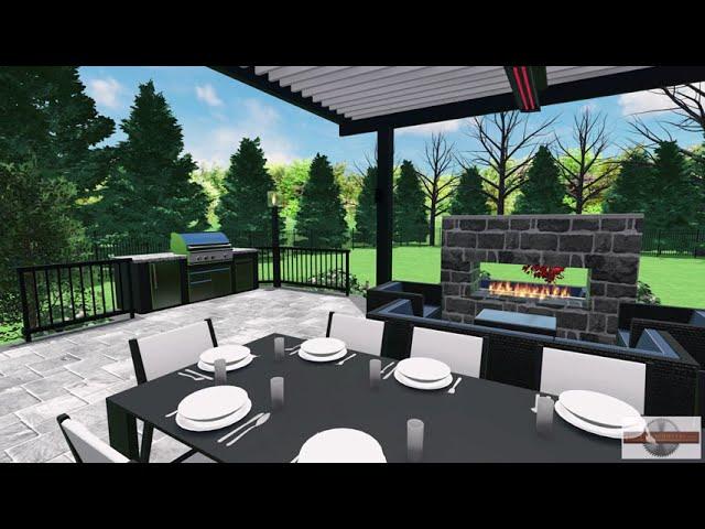 Amazing backyard transformation! Multi-level raised patio with ALL the bells n Whistles!