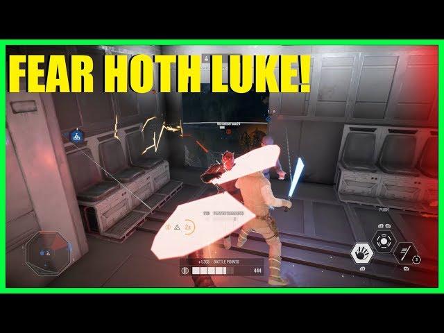 Star Wars Battlefront 2 - Hoth skin Luke is OP on Kashyyyk! | All Villains fear Luke!
