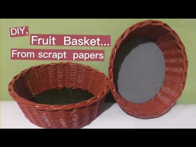 Woven fruit basket. made from scraft paper. part 1.../Mr.creative man