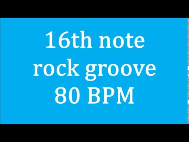 Drum Loop for Practice 16th note rock groove 80 bpm