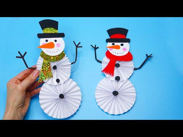 How to make paper snowman DIY christmas