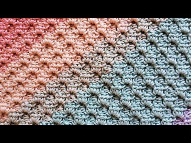 Best Crochet Stitch for a Baby Blanket! So Pretty and Simple