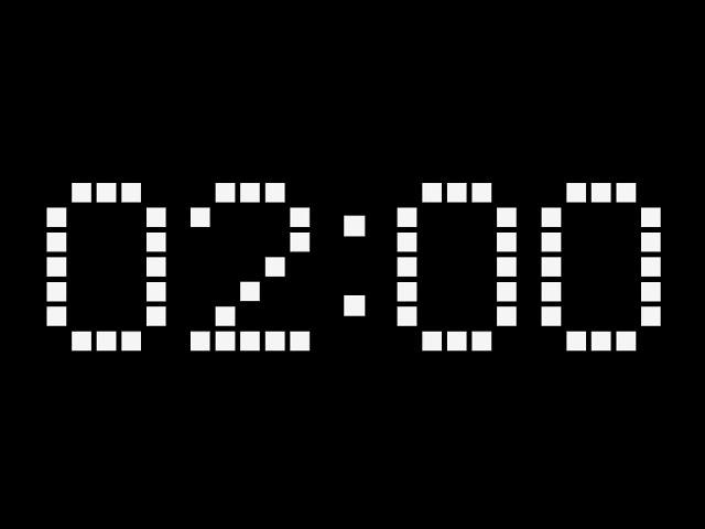 Simple 2 minute Countdown ( v 406 ) Clock TIMER with sound/music effects HD 4k