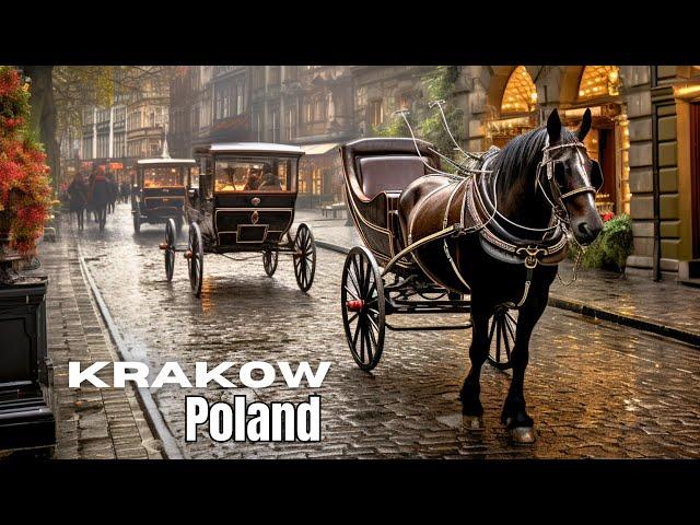 Krakow Winter Walking Tour of Poland in 4K HDR