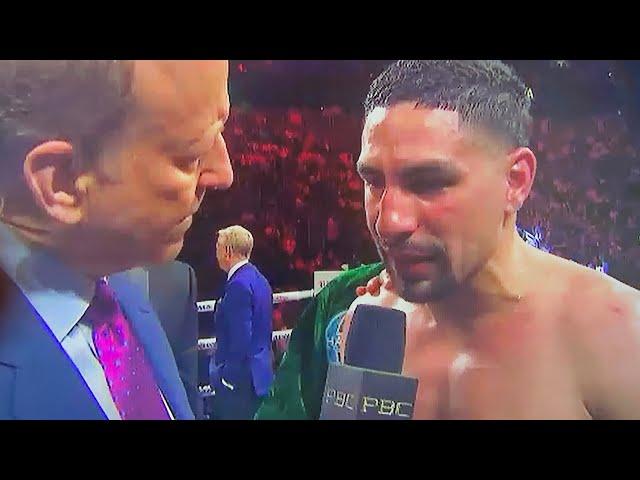 DANNY GARCIA IMMEDIATE REACTION QUITTING VS ERISLANDY LARA (POST FIGHT INTERVIEW!)