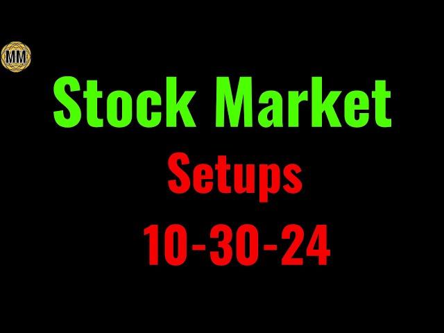 Stock market trade ideas and setups. 10-30-24