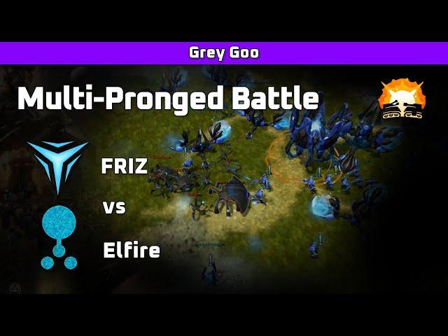 Grey Goo: Friz (Shroud) vs Elfire (Goo) - Multi-Pronged Battle