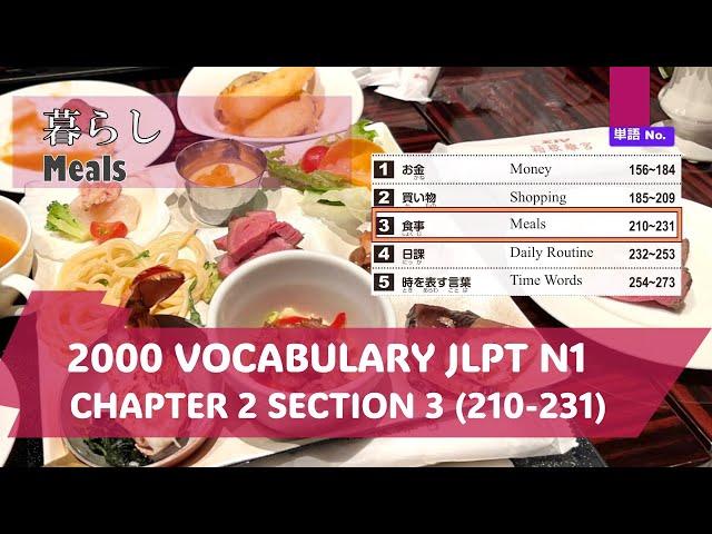 Japanese JLPT N1 Vocabulary (Chap 2 - Sec 3 - Meals)